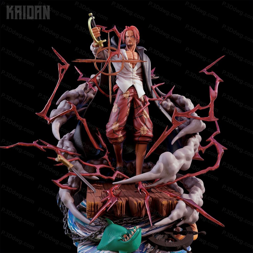 图片[4]-Kaidan 海贼王红发海贼团船长香克斯-P站图纸收藏馆