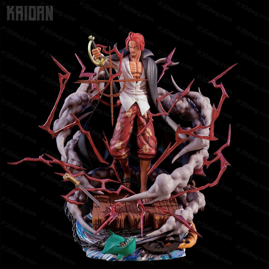 Kaidan 海贼王红发海贼团船长香克斯-P站图纸收藏馆