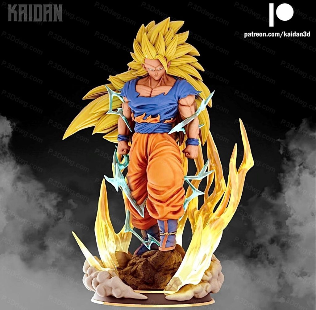 Kaidan 龙珠孙悟空超级赛亚人第三级形态-P站图纸收藏馆