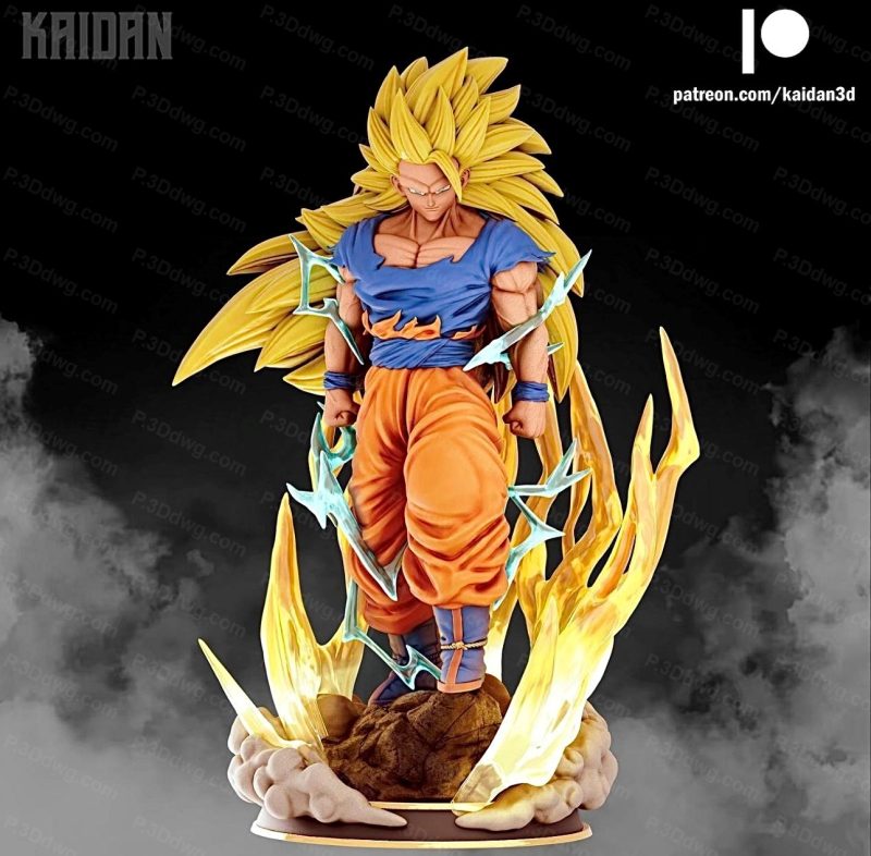 Kaidan 龙珠孙悟空超级赛亚人第三级形态-P站图纸收藏馆