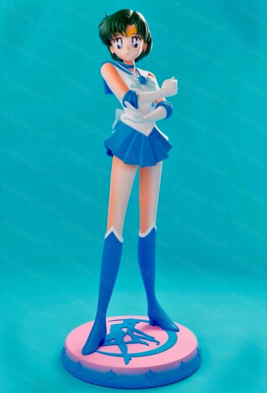 Blue Spray 美少女战士 水野亚美-P站图纸收藏馆