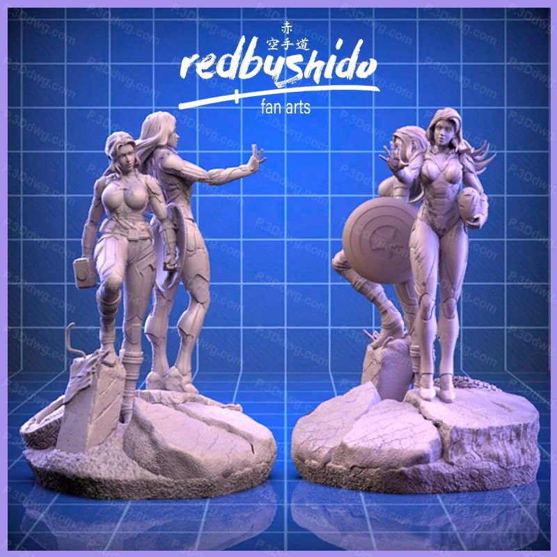 图片[4]-漫威 女版美国队长和女版钢铁侠-P站图纸收藏馆