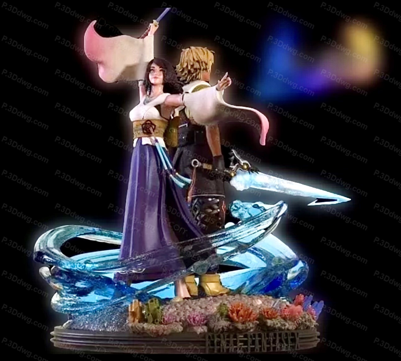 图片[1]-最终幻想 尤娜和提达-P站图纸收藏馆