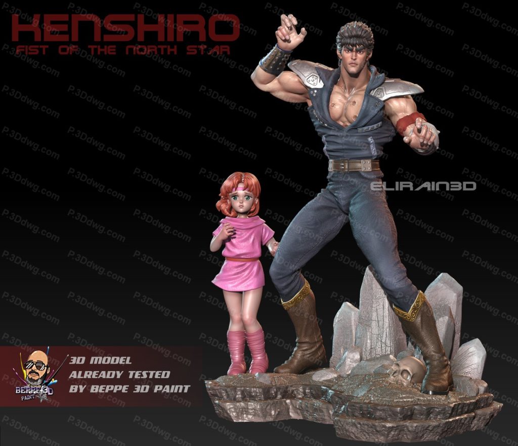 图片[1]-北斗神拳 健次郎和玲-P站图纸收藏馆