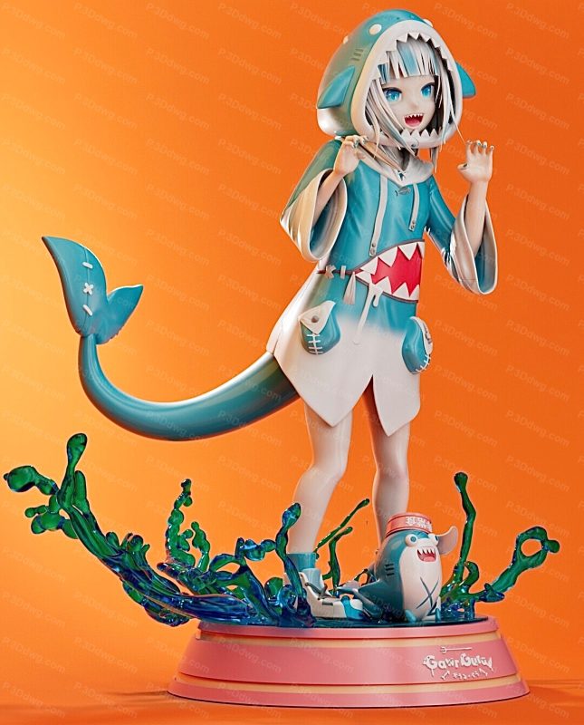 鲨鱼娘噶呜古拉-P站图纸收藏馆