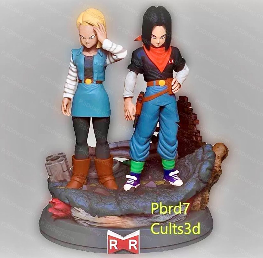 图片[1]-人造人18号和17号-P站图纸收藏馆