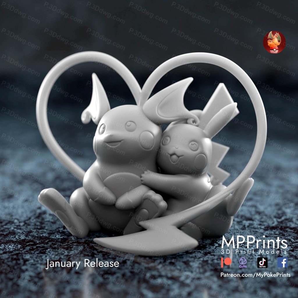 图片[3]-口袋妖怪 皮卡丘和雷丘-P站图纸收藏馆