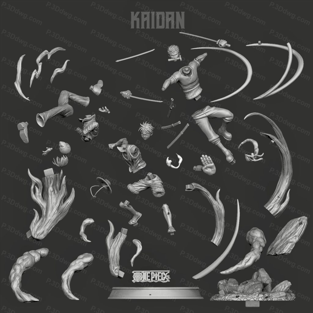 图片[2]-Kaidan 海贼王 鲁夫 索隆 山治-P站图纸收藏馆