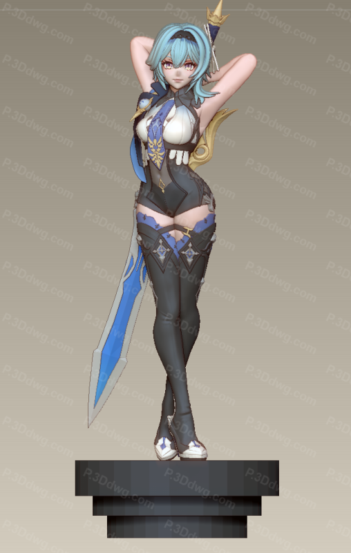 原神 优菈-P站图纸收藏馆