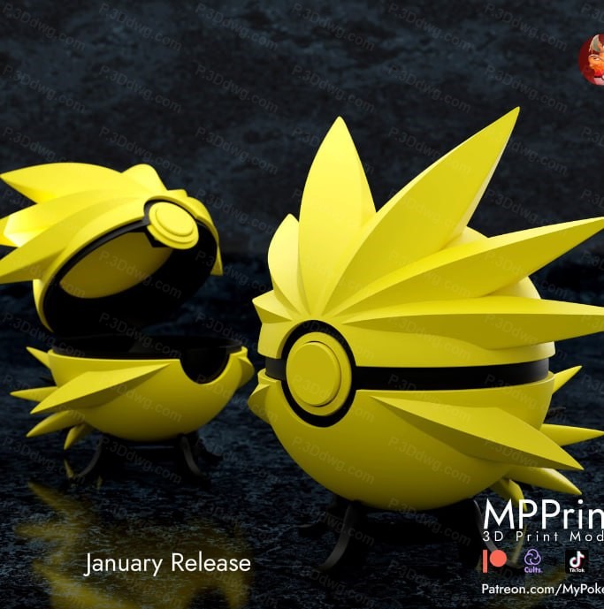 图片[2]-口袋妖怪 火焰鸟精灵球-P站图纸收藏馆