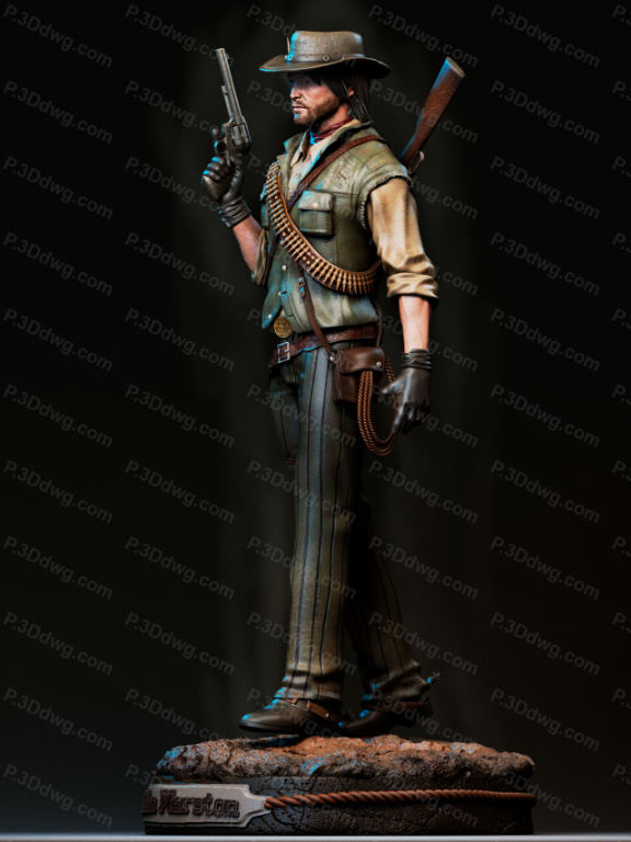 图片[3]-CA3D 荒野大镖客 约翰·马斯顿-P站图纸收藏馆