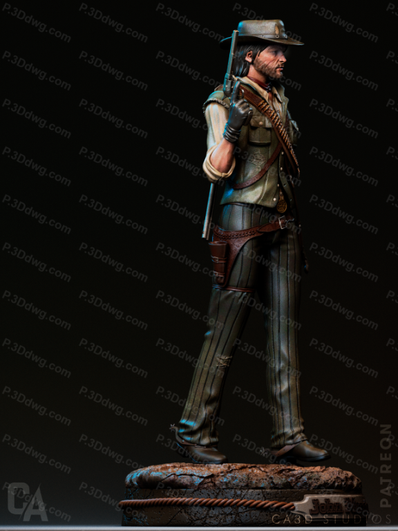 图片[4]-CA3D 荒野大镖客 约翰·马斯顿-P站图纸收藏馆