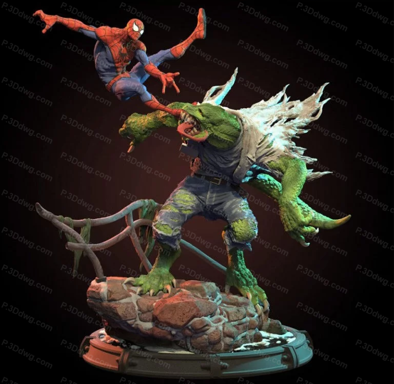 漫威 蜘蛛侠和蜥蜴博士-P站图纸收藏馆