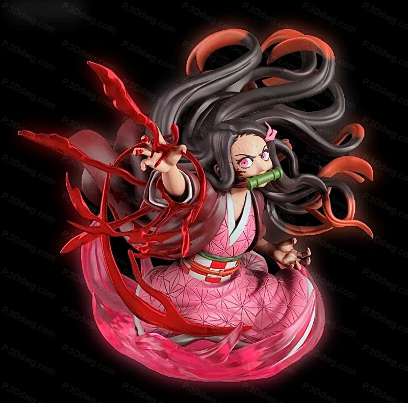 Kaidan 鬼灭之刃灶门祢豆子半身像-P站图纸收藏馆