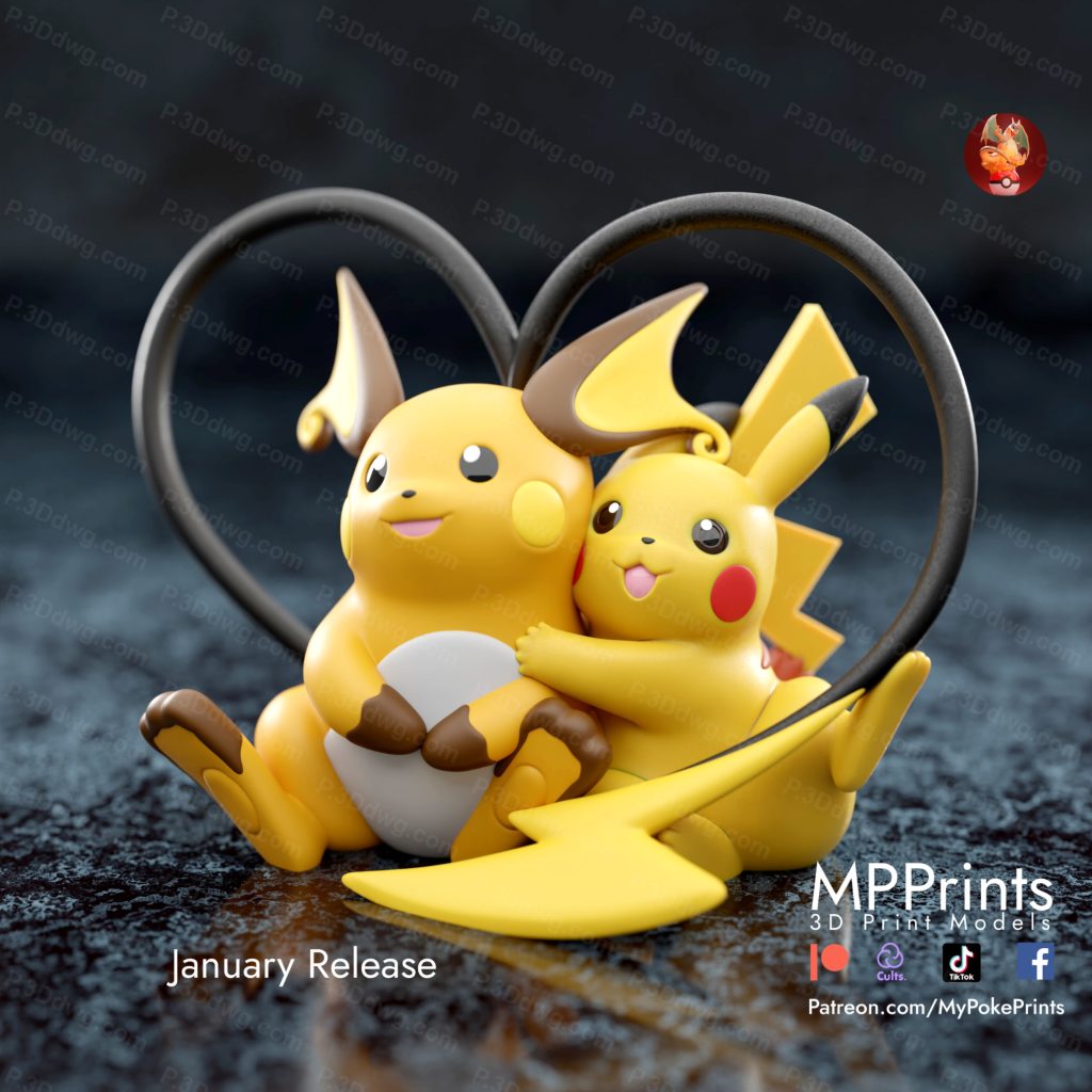 图片[2]-口袋妖怪 皮卡丘和雷丘-P站图纸收藏馆