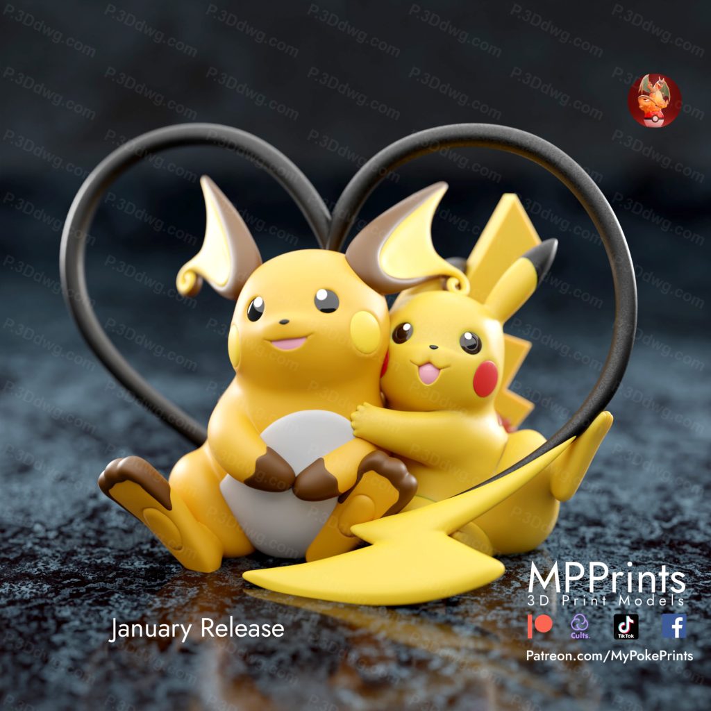 口袋妖怪 皮卡丘和雷丘-P站图纸收藏馆