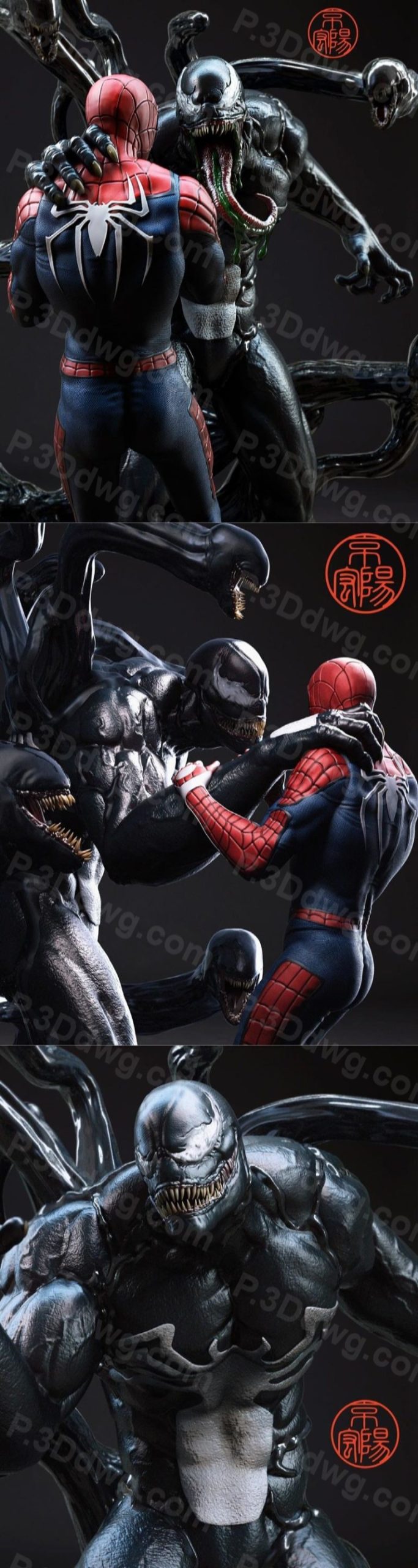 漫威 毒液和蜘蛛侠-P站图纸收藏馆