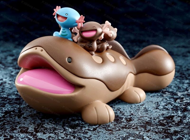 口袋妖怪 土王和乌波和喷火龙-P站图纸收藏馆