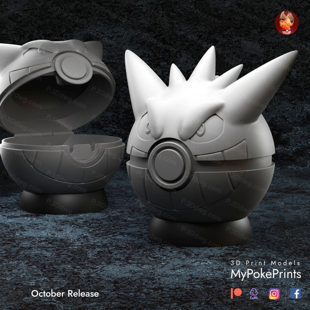 图片[2]-口袋妖怪 耿鬼精灵球-P站图纸收藏馆