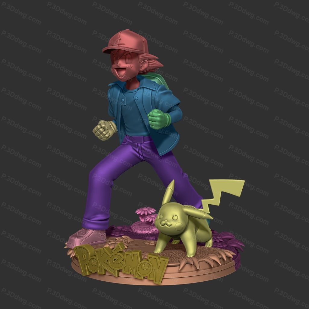 图片[2]-Blue Spray 宠物小精灵 小智和皮卡丘-P站图纸收藏馆