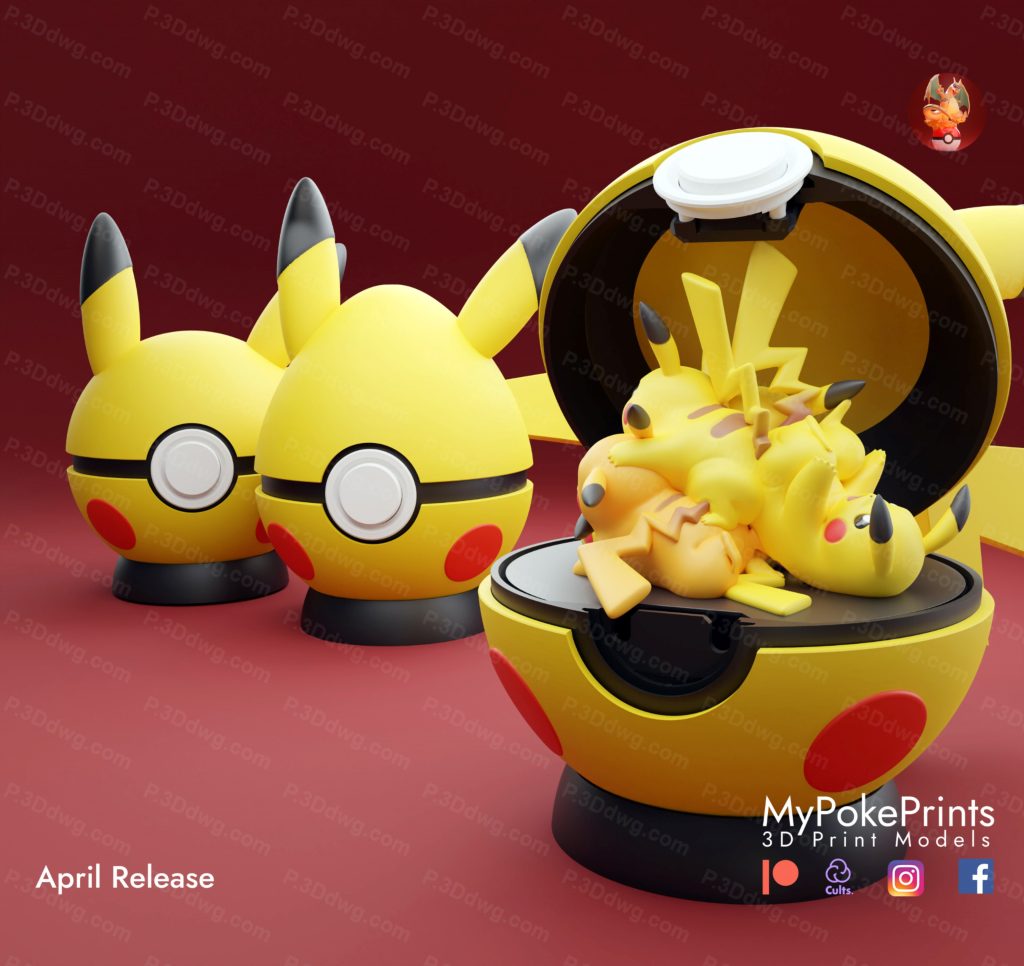 图片[2]-口袋妖怪 皮卡丘精灵球-P站图纸收藏馆