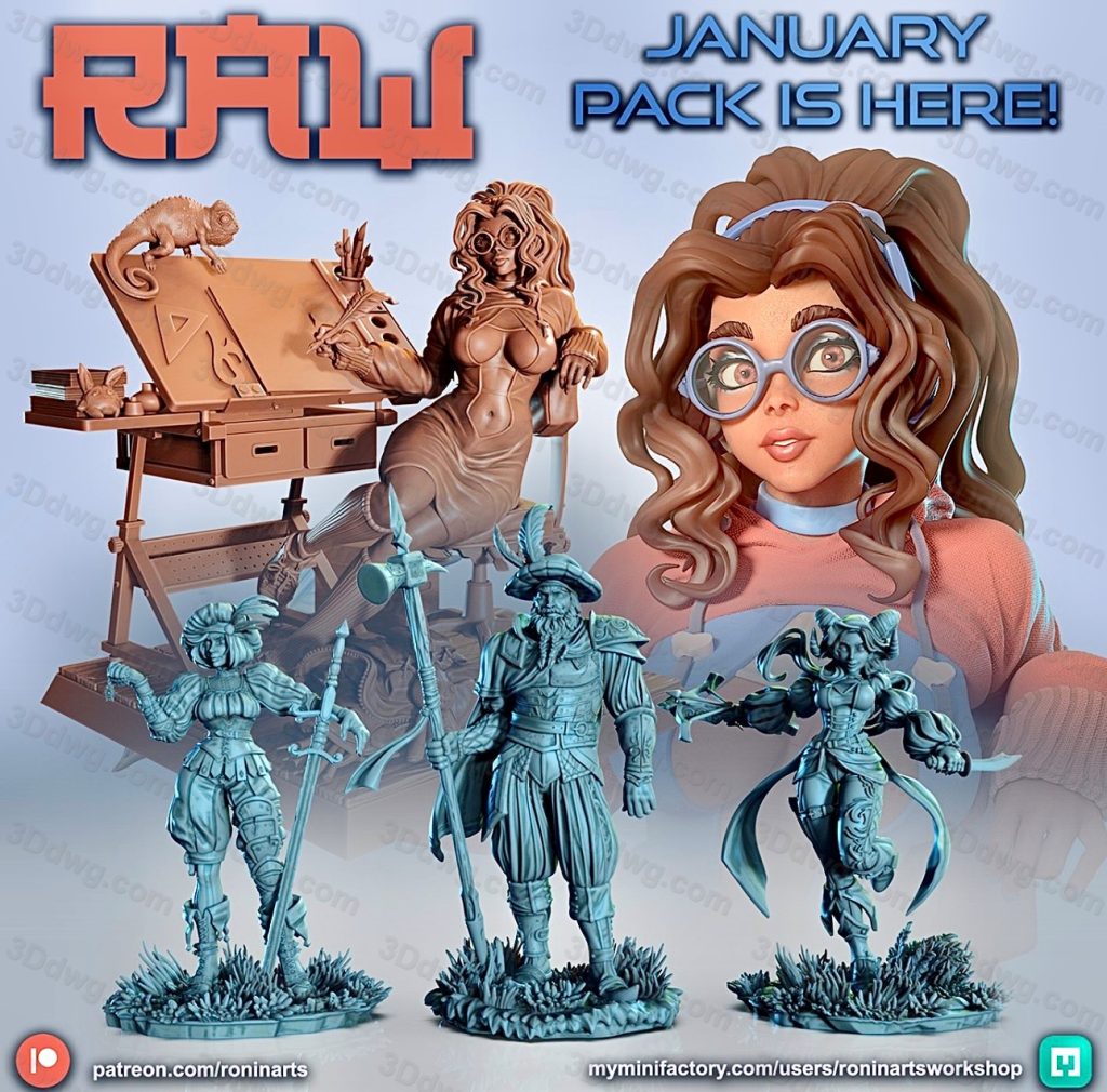 Ronin Arts 2024年1月图纸包-P站图纸收藏馆