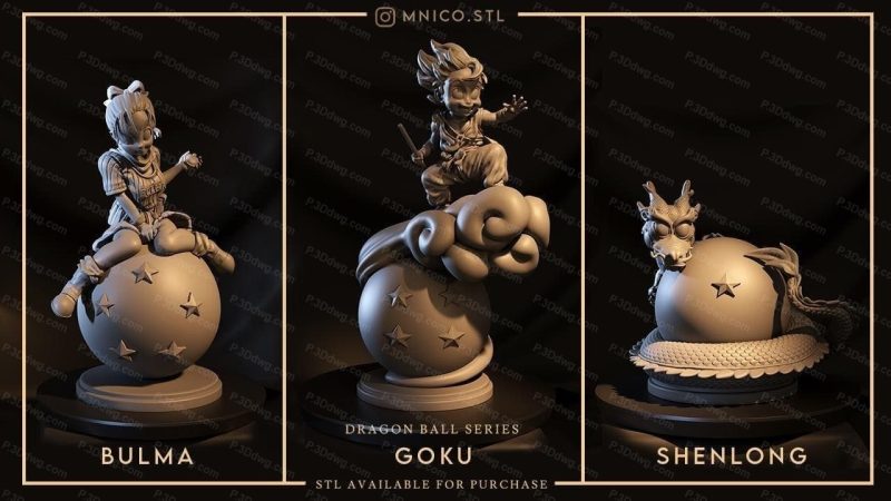 悟空 布尔玛和神龙-P站图纸收藏馆