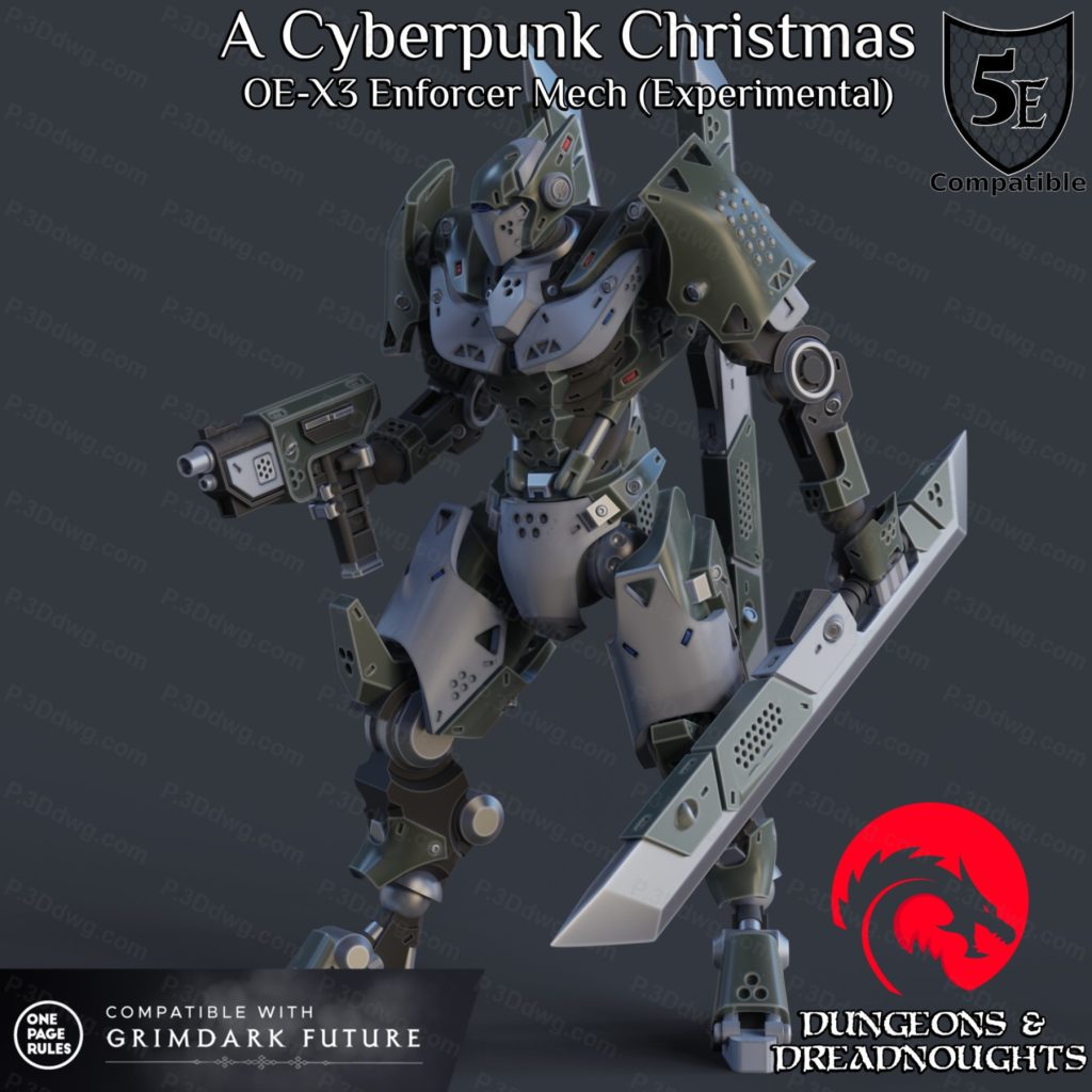 OE-X3执法者机甲-P站图纸收藏馆