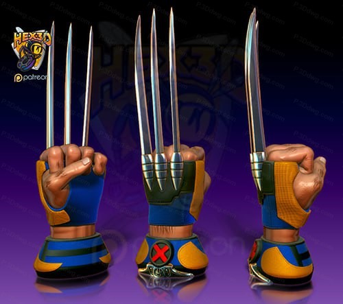 漫威 金钢狼手部展示-P站图纸收藏馆