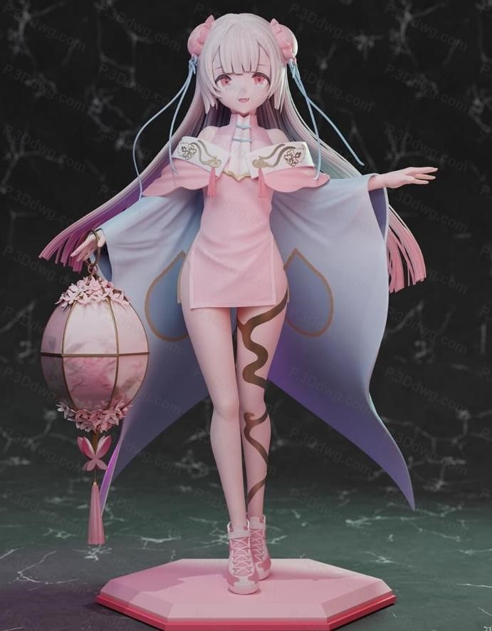 穿中式旗袍的女孩-P站图纸收藏馆