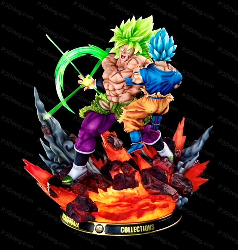 布罗利对悟空-P站图纸收藏馆