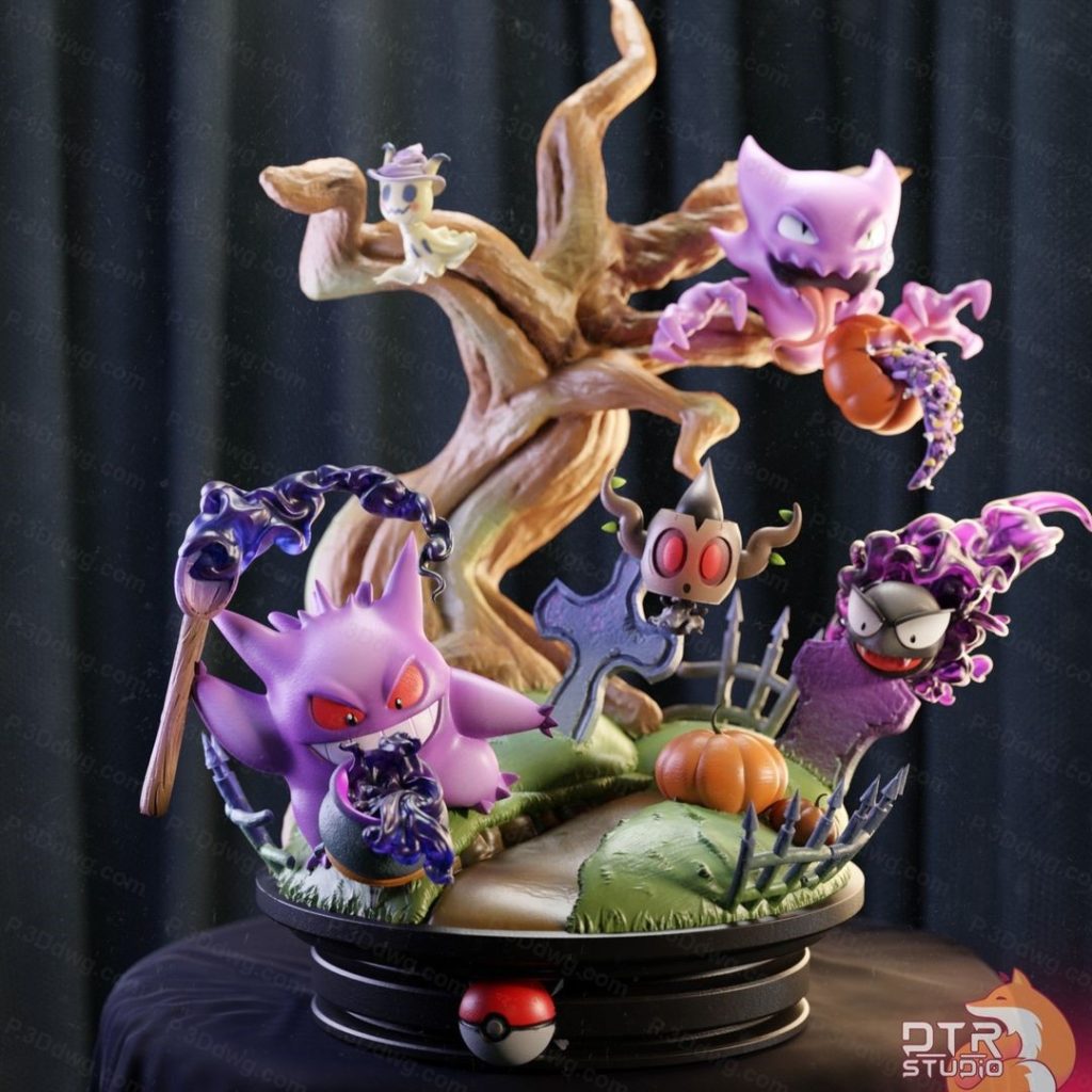 图片[1]-精灵宝可梦 进化鬼斯-P站图纸收藏馆