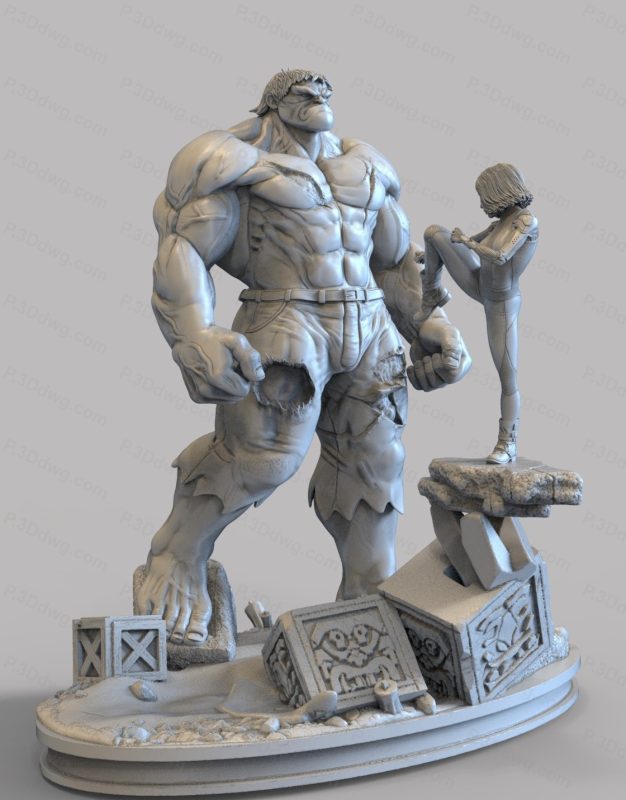 浩克与阿卡丽-P站图纸收藏馆