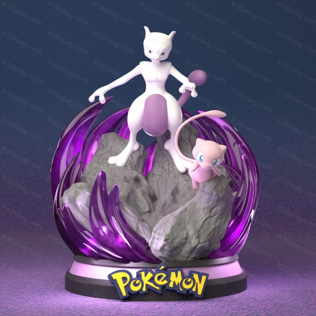 图片[1]-精灵宝可梦 梦幻和超梦-P站图纸收藏馆