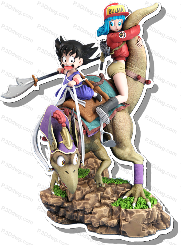 悟空和布尔玛-P站图纸收藏馆