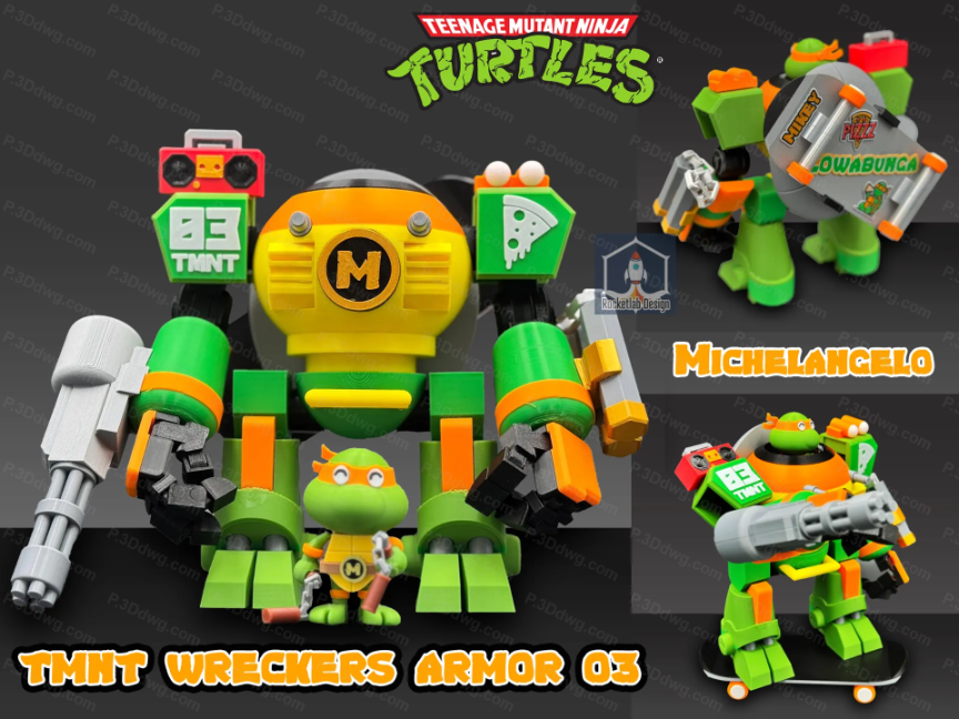 图片[1]-忍者神龟 米开朗基罗-P站图纸收藏馆