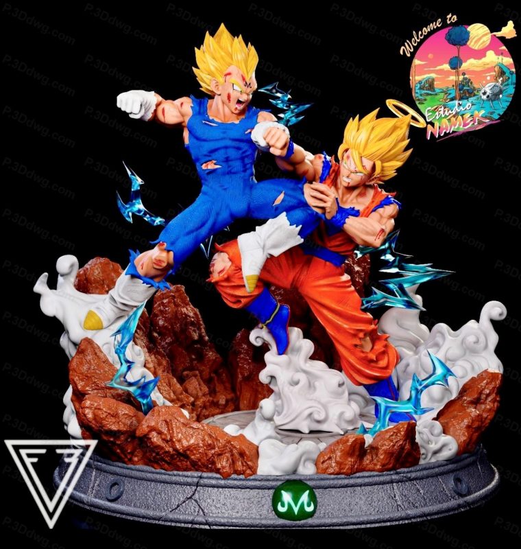 龙珠 贝吉塔对战悟空-P站图纸收藏馆