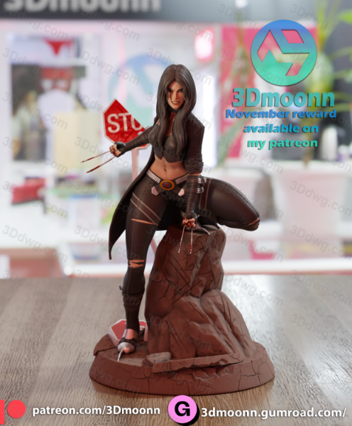 3Dmoonn 漫威 金刚狼 克隆人X23-P站图纸收藏馆