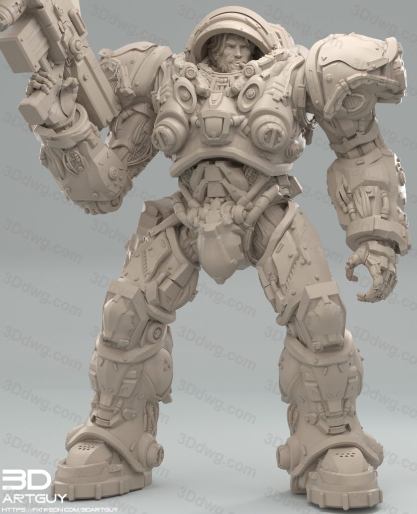 图片[2]-3DArtGuy 星际争霸 机枪兵-P站图纸收藏馆