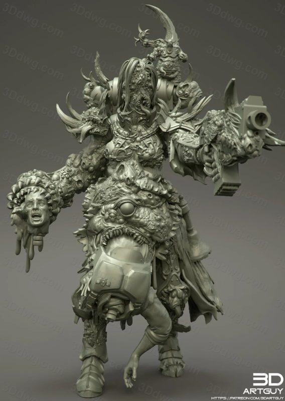 3DArtGuy Alien Torch Single-P站图纸收藏馆