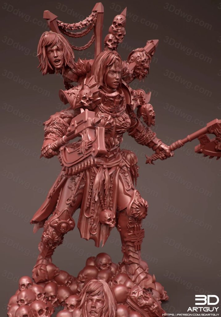 图片[2]-3DArtGuy 愤怒的战士-P站图纸收藏馆