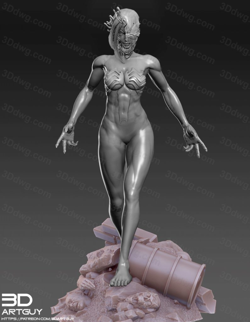 图片[2]-3DArtGuy 女性毒液-P站图纸收藏馆