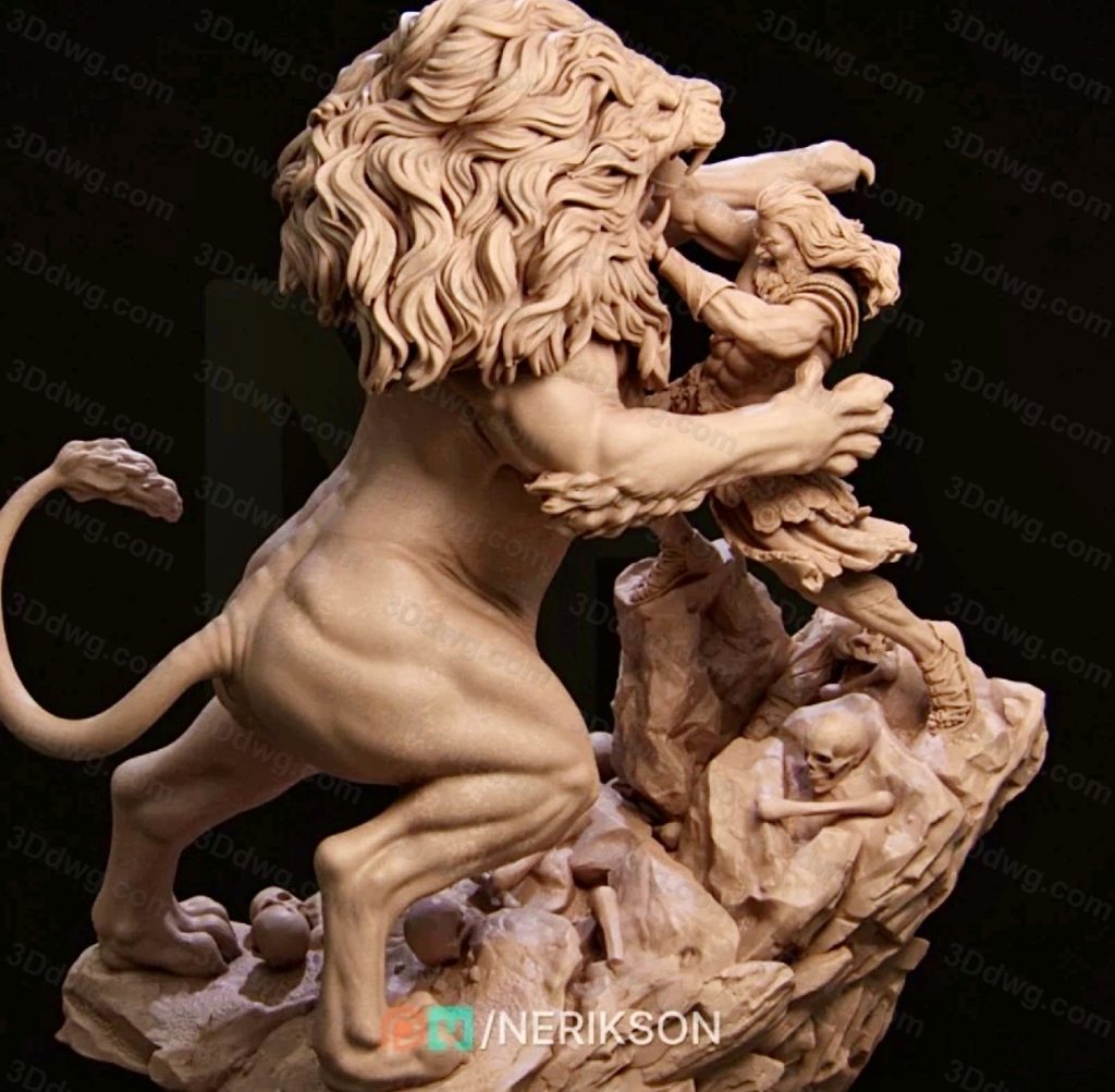 图片[3]-NeriKson 赫拉克勒斯对战尼米亚猛狮-P站图纸收藏馆