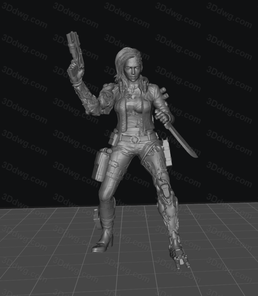 图片[1]-3DArtGuy 赛博朋克赏金猎手 Pose One-P站图纸收藏馆