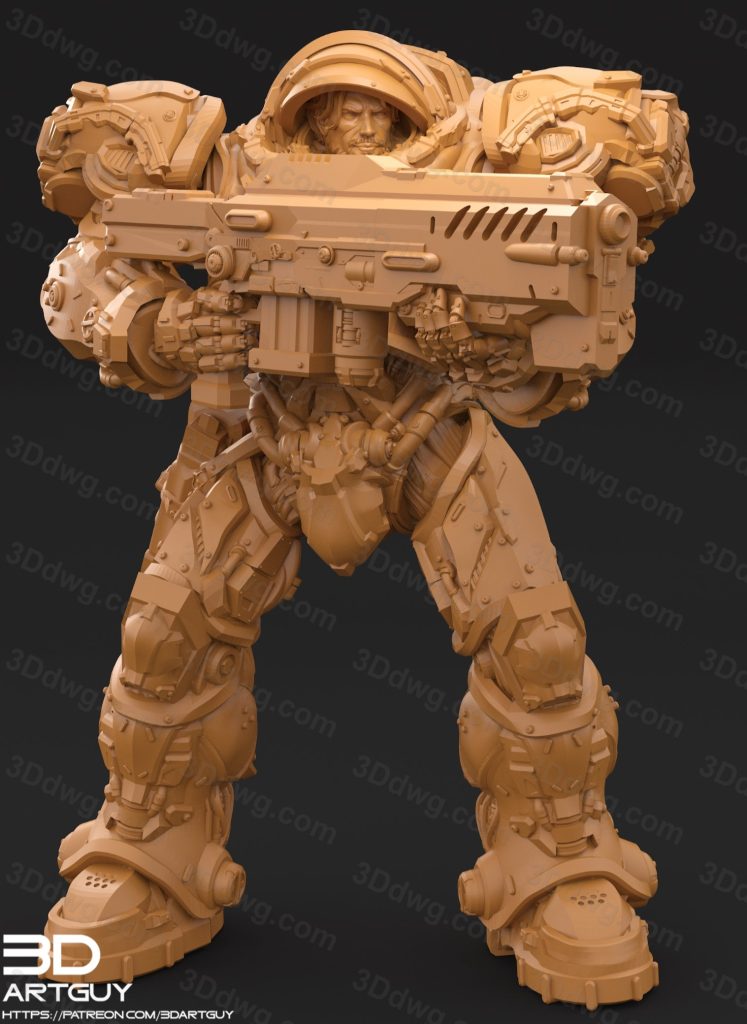 图片[3]-3DArtGuy 星际争霸 机枪兵-P站图纸收藏馆