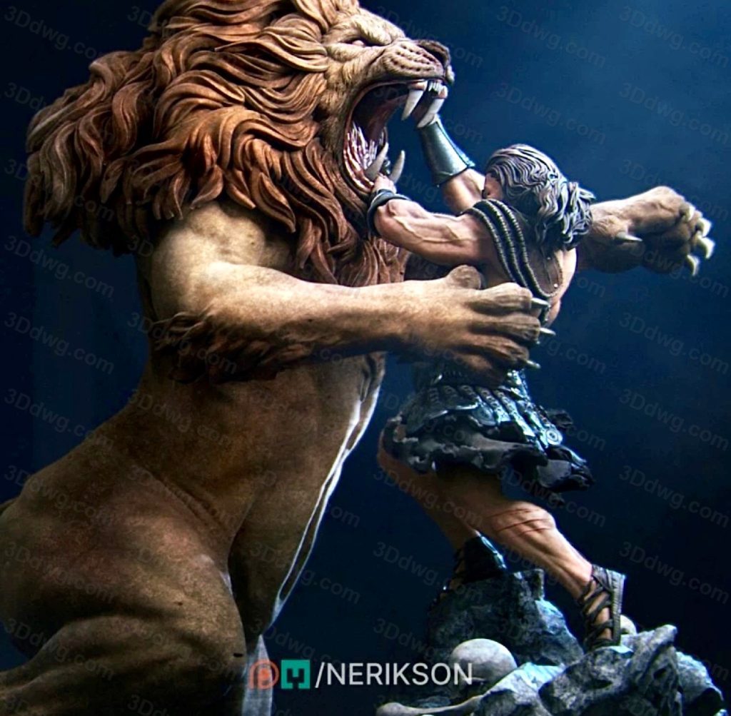 NeriKson 赫拉克勒斯对战尼米亚猛狮-P站图纸收藏馆