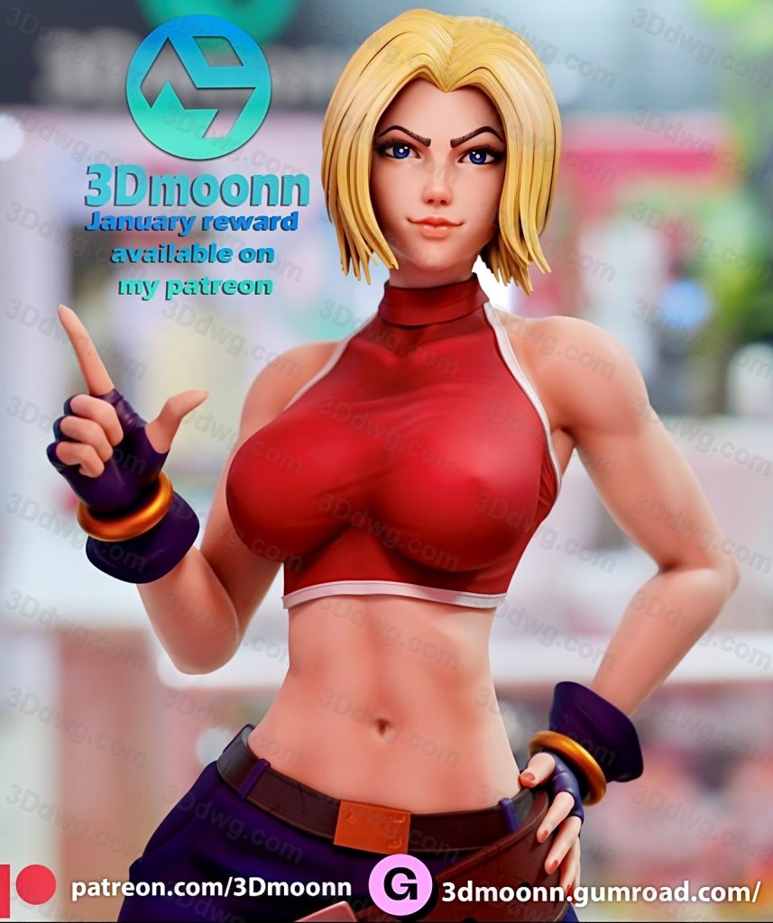 图片[2]-3Dmoonn KOF 拳皇 布鲁·玛丽-P站图纸收藏馆