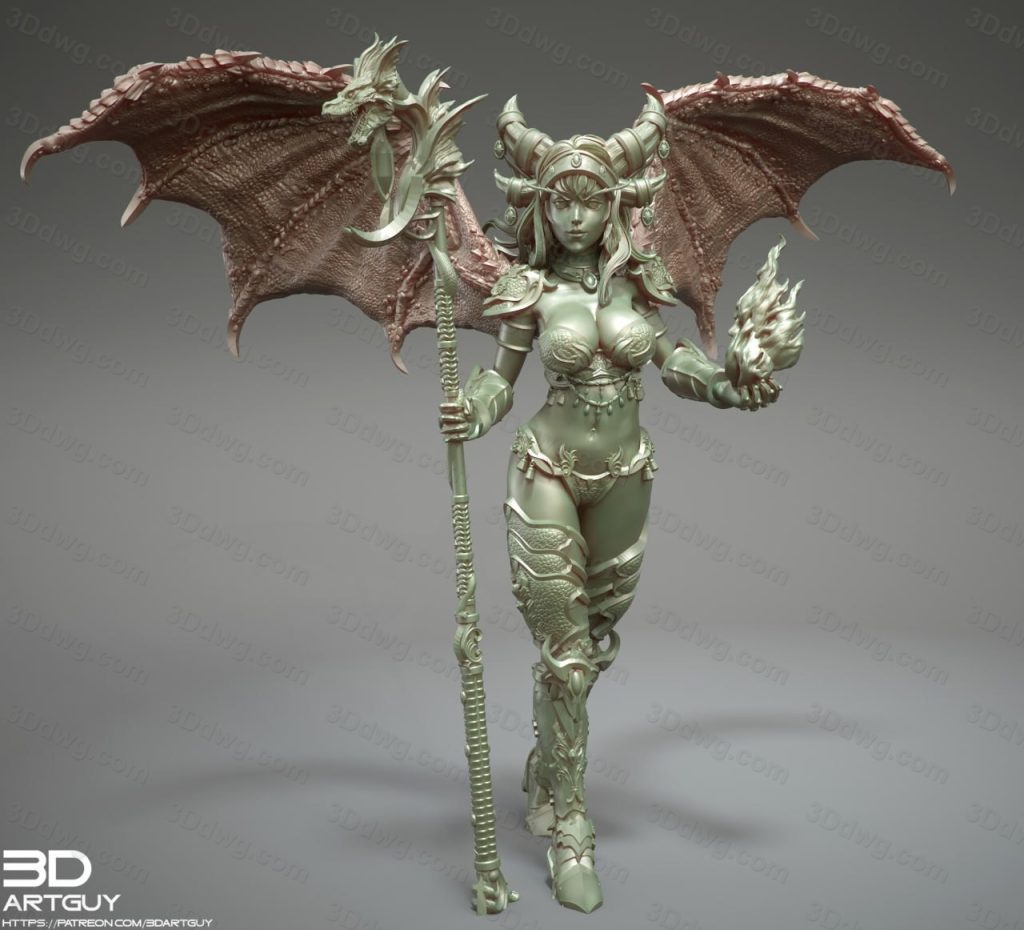 3DArtGuy 神龙女王-P站图纸收藏馆