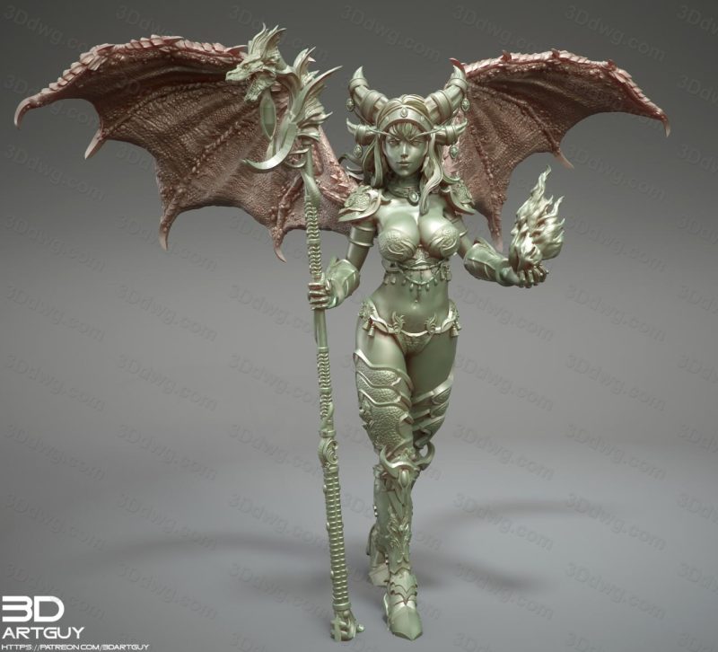 3DArtGuy 神龙女王-P站图纸收藏馆