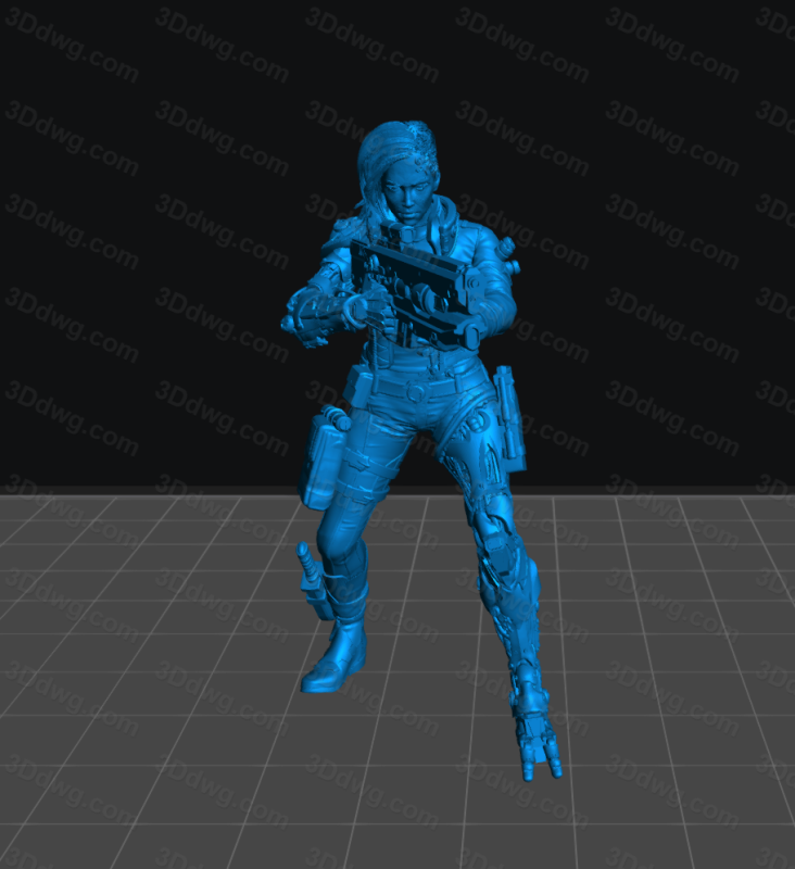 3DArtGuy 赛博朋克赏金猎手 Pose Three-P站图纸收藏馆